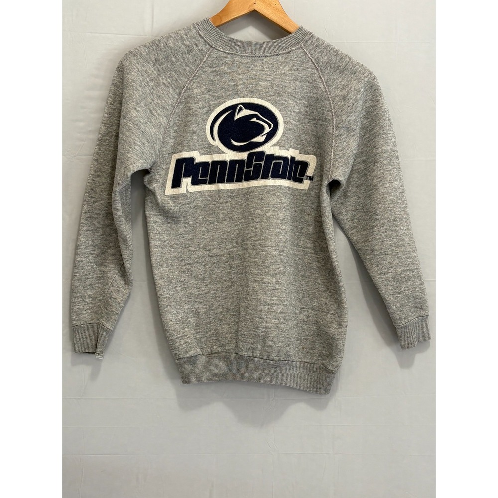 Penn State Nittany Lions Sweatshirt Boys L 14-16 Gray Vintage Tultex Made in USA